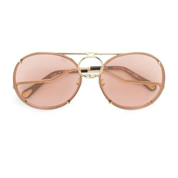 CHLOÉ VICKY INTERCHANGEABLE LENSES AVIATOR SUNGLASSES - Picture 1 of 15